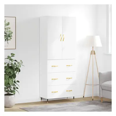 vidaXL Skříň highboard bílá 69,5 x 34 x 180 cm kompozitní dřevo