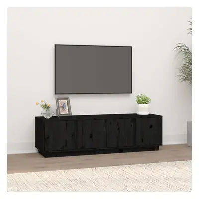 vidaXL TV skříňka černá 140 x 40 x 40 cm masivní borové dřevo