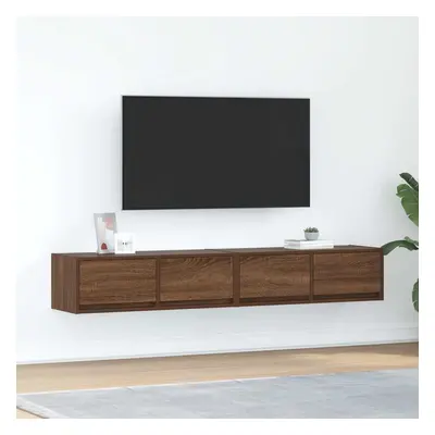 vidaXL TV skříňky 2 ks Hnědý dub 80x31x25,5 cm Dřevěná konstrukce