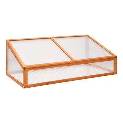 vidaXL Skleník oranžový 110 x 58,5 x 39 cm jedlové dřevo