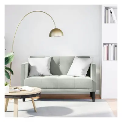 vidaXL Loveseat Sofa světle šedá 111 cm samet