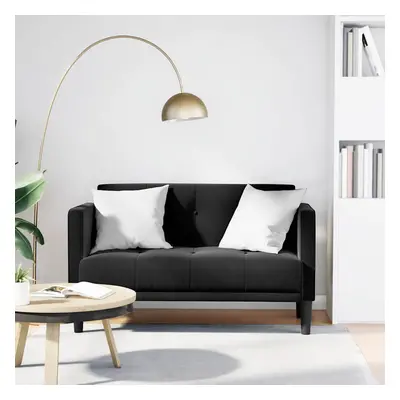 vidaXL Loveseat Sofa černá 111 cm samet