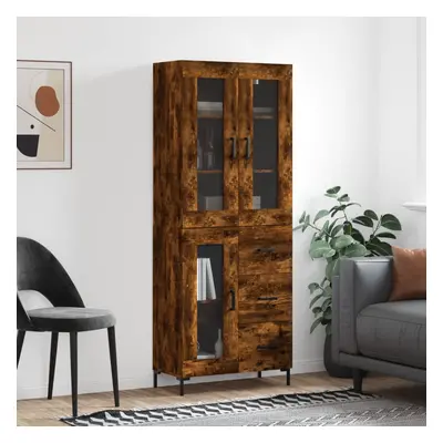 vidaXL Skříň highboard kouřový dub 69,5 x 34 x 180 cm kompozitní dřevo