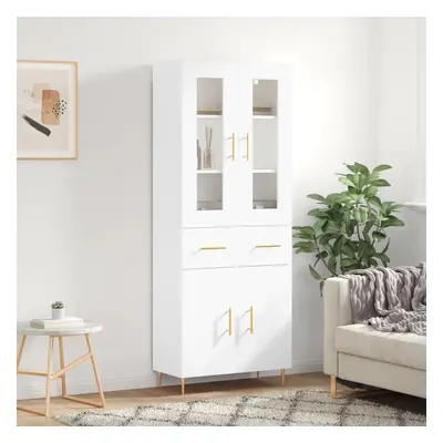 vidaXL Skříň highboard bílá 69,5 x 34 x 180 cm kompozitní dřevo