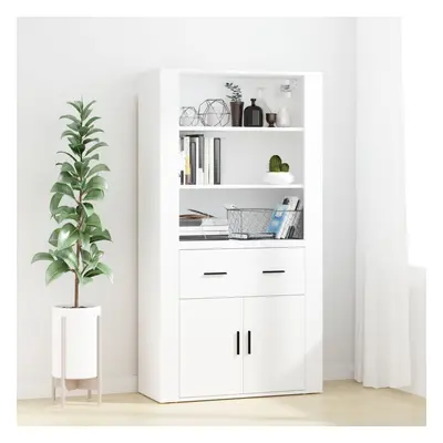 vidaXL Skříň highboard bílá kompozitní dřevo