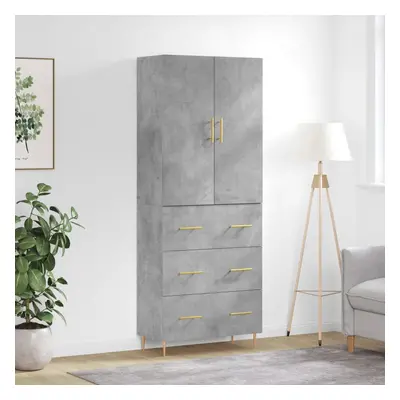 vidaXL Skříň highboard betonově šedá 69,5x34x180 cm kompozitní dřevo