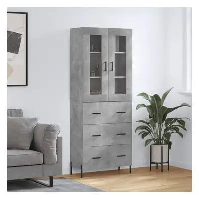 vidaXL Skříň highboard betonově šedá 69,5x34x180 cm kompozitní dřevo