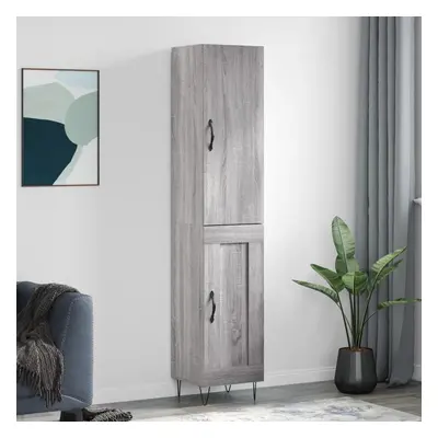 vidaXL Skříň highboard šedá sonoma 34,5 x 34 x 180 cm kompozitní dřevo