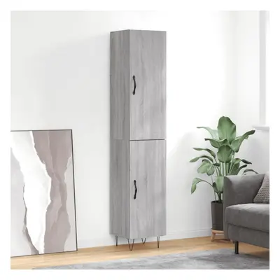 vidaXL Skříň highboard šedá sonoma 34,5 x 34 x 180 cm kompozitní dřevo