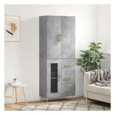 vidaXL Skříň highboard betonově šedá 69,5x34x180 cm kompozitní dřevo