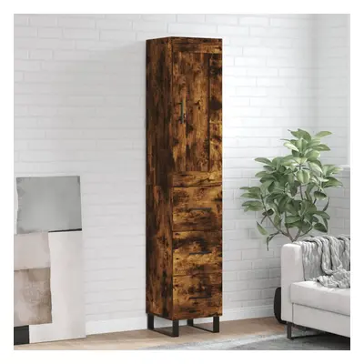 vidaXL Skříň highboard kouřový dub 34,5 x 34 x 180 cm kompozitní dřevo