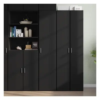 vidaXL Skříň highboard černá 40 x 42,5 x 185 cm kompozitní dřevo