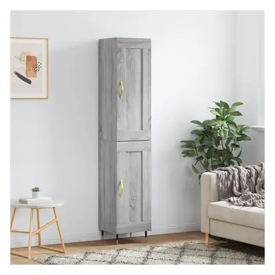 vidaXL Skříň highboard šedá sonoma 34,5 x 34 x 180 cm kompozitní dřevo