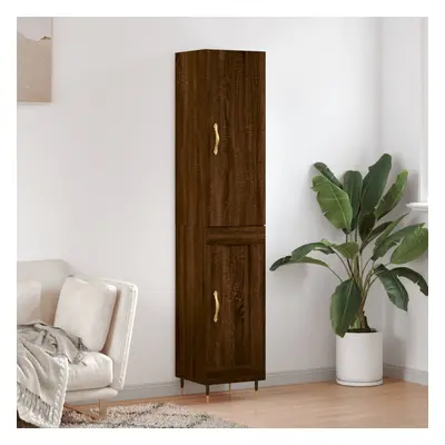 vidaXL Skříň highboard hnědý dub 34,5 x 34 x 180 cm kompozitní dřevo