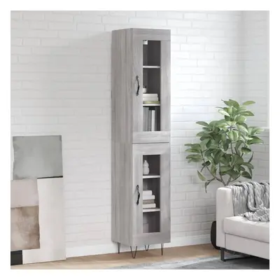 vidaXL Skříň highboard šedá sonoma 34,5 x 34 x 180 cm kompozitní dřevo