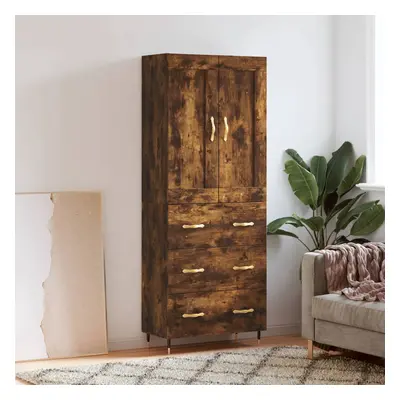 vidaXL Skříň highboard kouřový dub 69,5 x 34 x 180 cm kompozitní dřevo