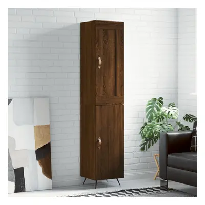 vidaXL Skříň highboard hnědý dub 34,5 x 34 x 180 cm kompozitní dřevo