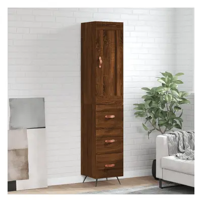 vidaXL Skříň highboard hnědý dub 34,5 x 34 x 180 cm kompozitní dřevo