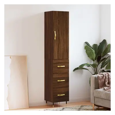 vidaXL Skříň highboard hnědý dub 34,5 x 34 x 180 cm kompozitní dřevo