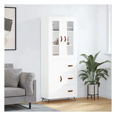 vidaXL Skříň highboard bílá 69,5 x 34 x 180 cm kompozitní dřevo