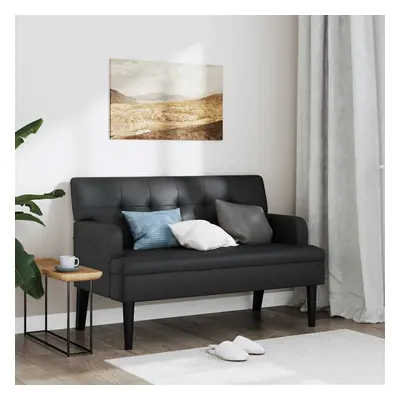 vidaXL Lavice s opěradlem černá 112 x 65,5 x 75 cm umělá kůže