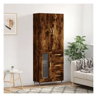 vidaXL Skříň highboard kouřový dub 69,5 x 34 x 180 cm kompozitní dřevo