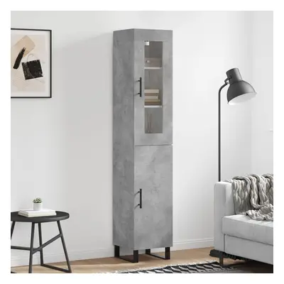 vidaXL Skříň highboard betonově šedá 34,5x34x180 cm kompozitní dřevo