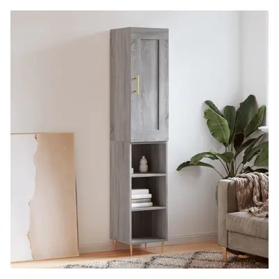 vidaXL Skříň highboard šedá sonoma 34,5 x 34 x 180 cm kompozitní dřevo