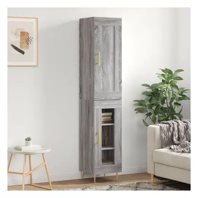 vidaXL Skříň highboard šedá sonoma 34,5 x 34 x 180 cm kompozitní dřevo