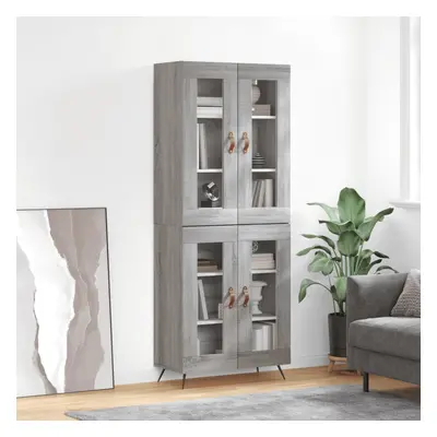 vidaXL Skříň highboard šedá sonoma 69,5 x 34 x 180 cm kompozitní dřevo