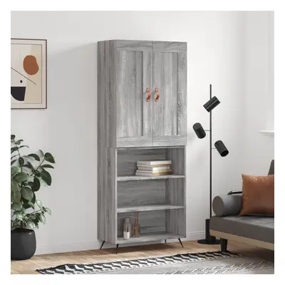 vidaXL Skříň highboard šedá sonoma 69,5 x 34 x 180 cm kompozitní dřevo