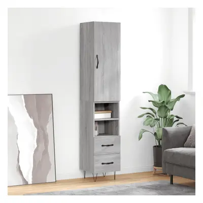 vidaXL Skříň highboard šedá sonoma 34,5 x 34 x 180 cm kompozitní dřevo