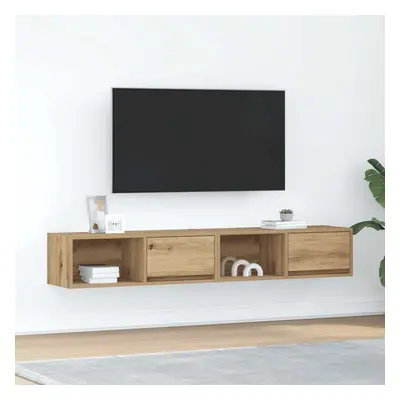 vidaXL TV skříňky 2 ks Dub Artisan 80x31x25,5 cm Dřevěné konstrukce