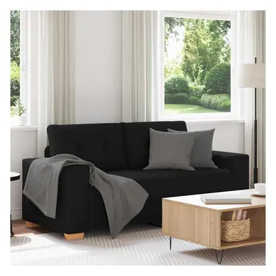 vidaXL Loveseat Sofa Černý 140 cm textil