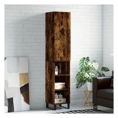 vidaXL Skříň highboard kouřový dub 34,5 x 34 x 180 cm kompozitní dřevo