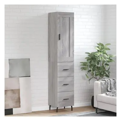 vidaXL Skříň highboard šedá sonoma 34,5 x 34 x 180 cm kompozitní dřevo