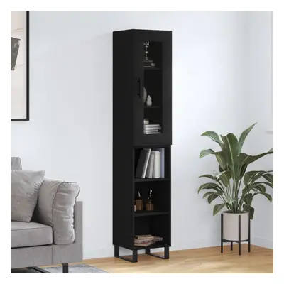 vidaXL Skříň highboard černá 34,5 x 34 x 180 cm kompozitní dřevo