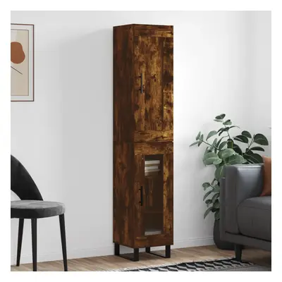 vidaXL Skříň highboard kouřový dub 34,5 x 34 x 180 cm kompozitní dřevo