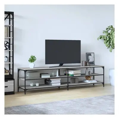 vidaXL TV skříňka šedá sonoma 200 x 30 x 50 cm kompozitní dřevo a kov