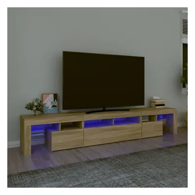 vidaXL TV skříňka s LED osvětlením dub sonoma 230x36,5x40 cm