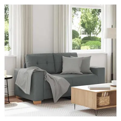 vidaXL Loveseat Sofa Dark Grey 120 cm Fabric