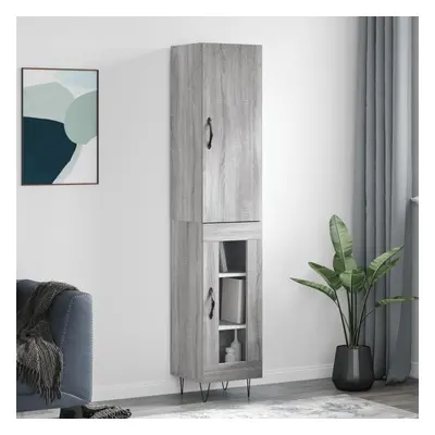 vidaXL Skříň highboard šedá sonoma 34,5 x 34 x 180 cm kompozitní dřevo