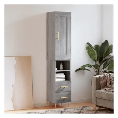 vidaXL Skříň highboard šedá sonoma 34,5 x 34 x 180 cm kompozitní dřevo