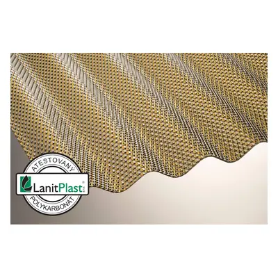 LANIT PLAST polykarbonátová deska MARLON CSE DIAMOND 2,6 mm 1,045x5 m bronz LG3413 LG3413