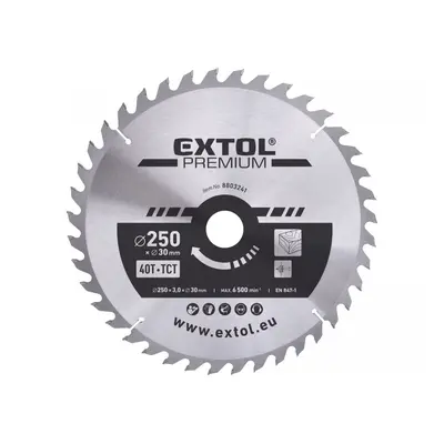 EXTOL PREMIUM Kotouč pilový s SK plátky 250x2,2x30mm, 40T 8803241