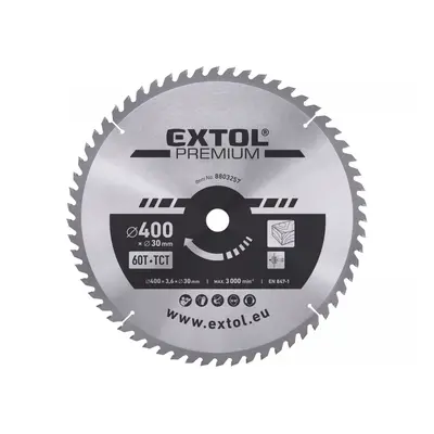 EXTOL PREMIUM Kotouč pilový s SK plátky 400x2,8x30mm, 60T 8803257