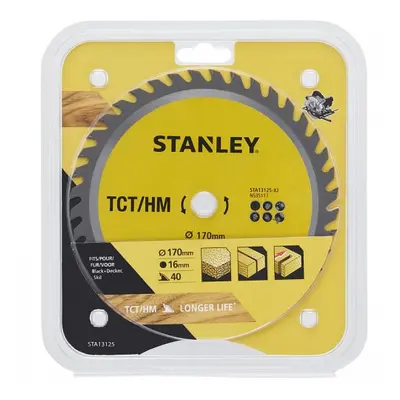 Pilový kotouč TCT/HM pro příčné řezy 170 x 16 mm, 40 zubů Stanley STA13125 STA13125