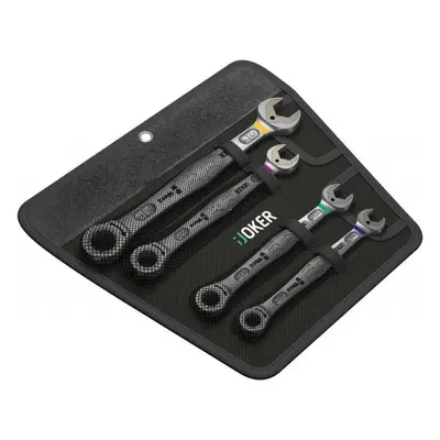 Wera 073295 Očkoploché ráčnové klíče 7/16 ÷ 3/4" 6000 Joker 4 Imperial Set 1, palcové (Sada 4 dí