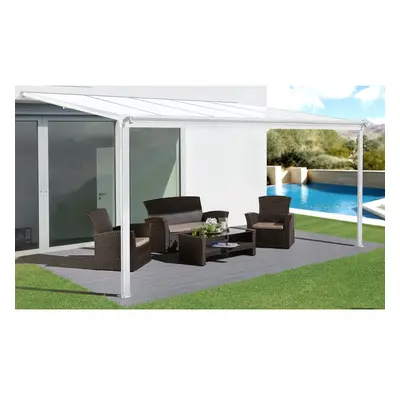 LANIT PLAST hliníková pergola LANITPLAST WALL 33 bílá + čirý PC LG2085