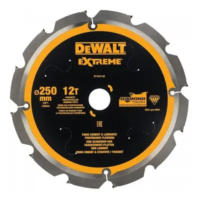 Pilový kotouč pro cementovláknité desky a laminát 250x30mm 12z DeWALT DT1474 DT1474